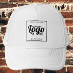 Gorra de logotipo de Personalizado blanco<br><div class="desc">Siéntase libre de personalizar y personalizar este logotipo de personalizado blanco empleados de la empresa de camioneros blancos. Las opciones de edición están disponibles.</div>