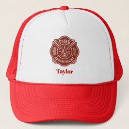 Gorra de logotipos del Departamento de Bomberos de