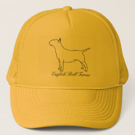Gorra de los camioneros de bull terrier del inglés