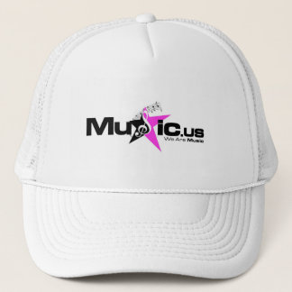 Gorra de Music.us - logotipo rosado negro