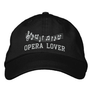 Gorra de música bordada de Opera Lover