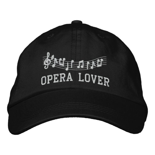 Gorra de música bordada de Opera Lover (Anverso)