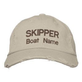 Gorra de nombre de barco y navegante personalizado