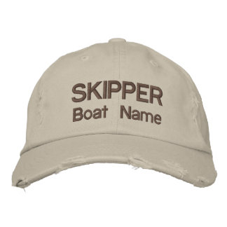 Gorra de nombre de barco y navegante personalizado