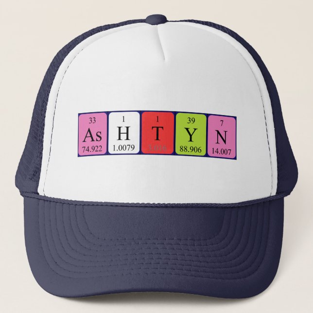 Gorra de nombre de tabla periódica Ashtyn (Anverso)