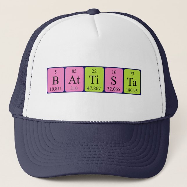 Gorra de nombre de tabla periódica Battista (Anverso)
