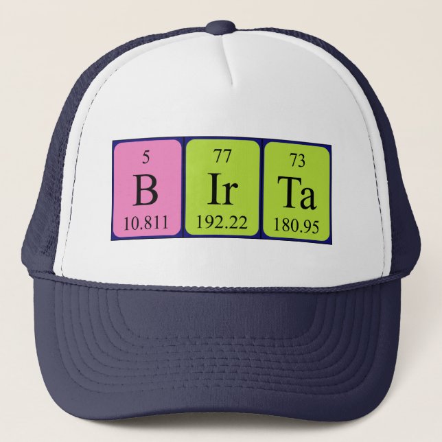 Gorra de nombre de tabla periódica Birta (Anverso)