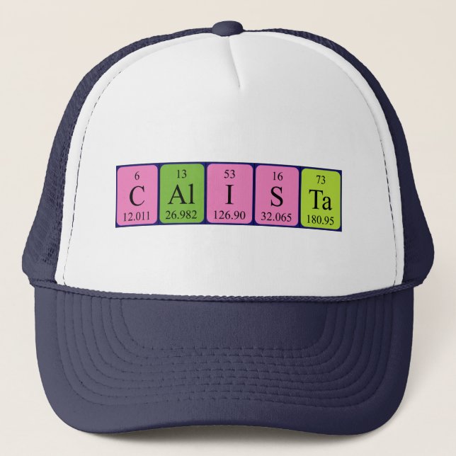 Gorra de nombre de tabla periódica Calista (Anverso)