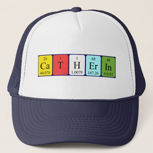 Gorra de nombre de tabla periódica Catherin (Anverso)