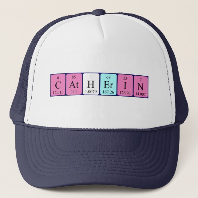 Gorra de nombre de tabla periódica Catherin (Anverso)