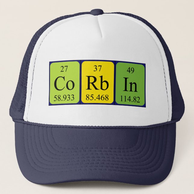 Gorra de nombre de tabla periódica Corbin (Anverso)