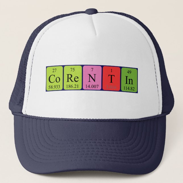 Gorra de nombre de tabla periódica Corentin (Anverso)