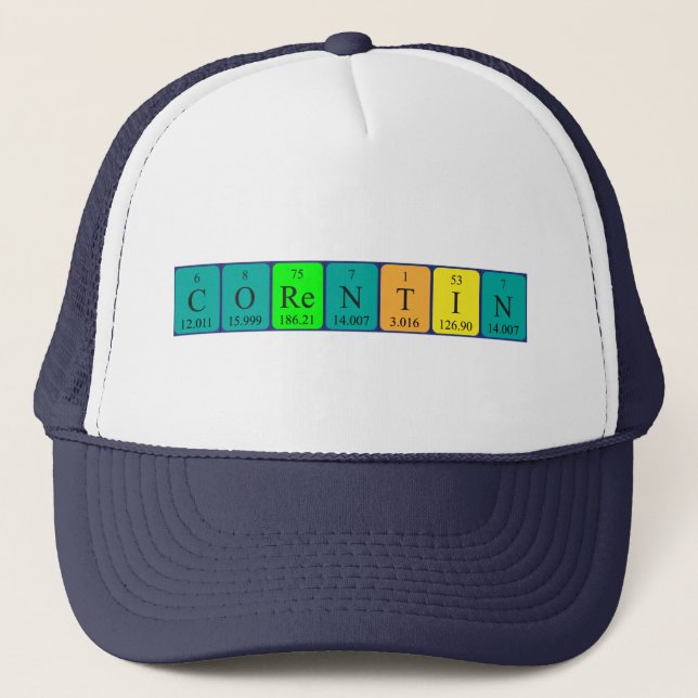 Gorra de nombre de tabla periódica Corentin (Anverso)