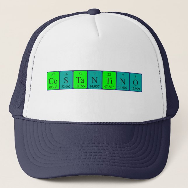 Gorra de nombre de tabla periódica Costantino (Anverso)