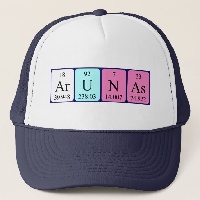 Gorra de nombre de tabla periódica de Arunas (Anverso)