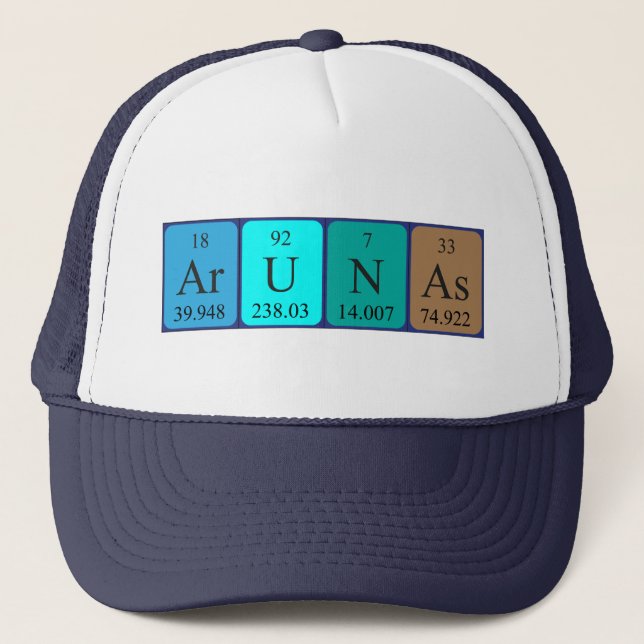 Gorra de nombre de tabla periódica de Arunas (Anverso)