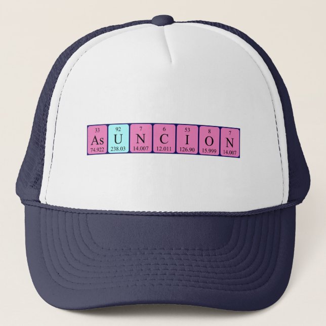 Gorra de nombre de tabla periódica de asunción (Anverso)