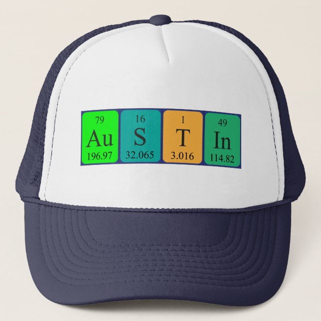 Gorra de nombre de tabla periódica de Austin (Anverso)
