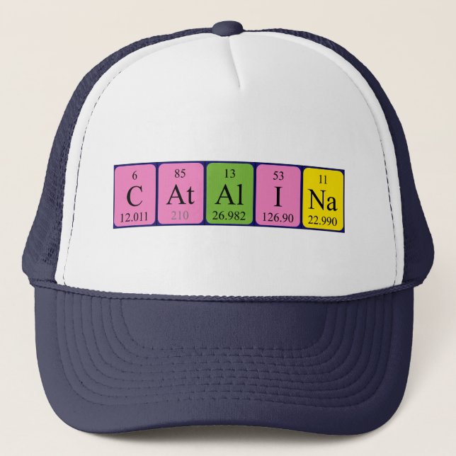 Gorra de nombre de tabla periódica de Catalina (Anverso)