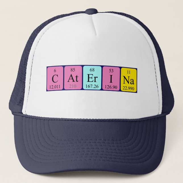 Gorra de nombre de tabla periódica de Caterina (Anverso)