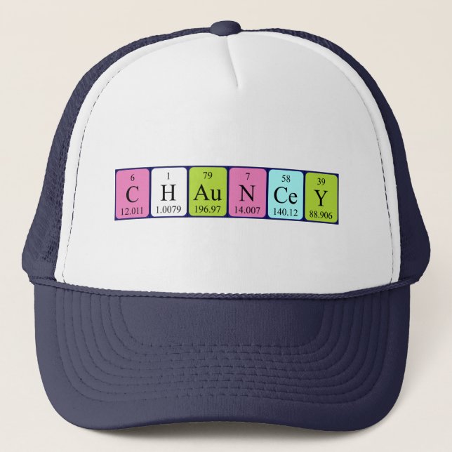 Gorra de nombre de tabla periódica de Chauncey (Anverso)