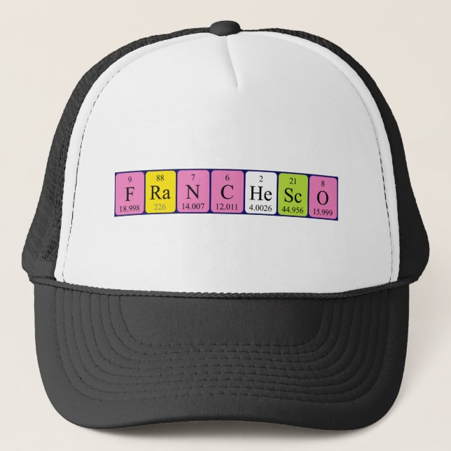 Gorra de nombre de tabla periódica de Franchesco (Anverso)