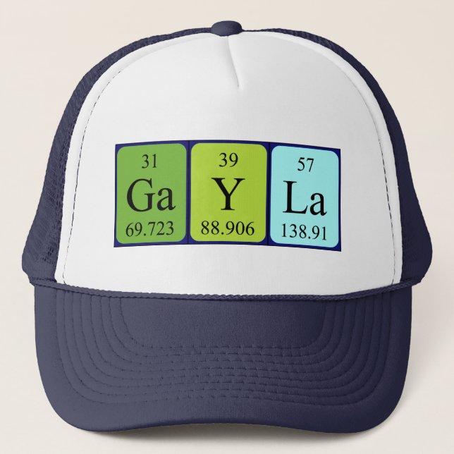 Gorra de nombre de tabla periódica de Gayla (Anverso)