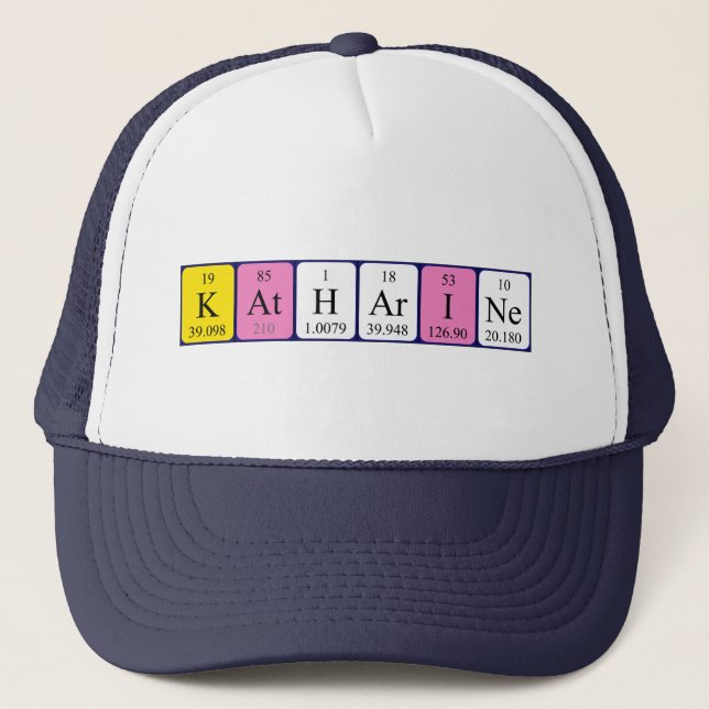 Gorra de nombre de tabla periódica de Katarine (Anverso)