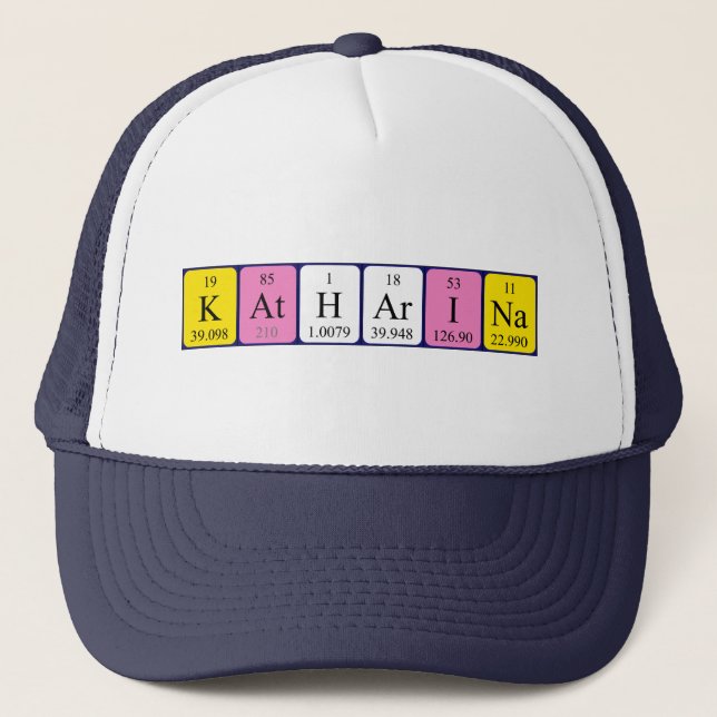 Gorra de nombre de tabla periódica de Katharina (Anverso)