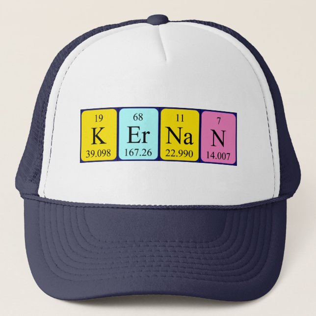 Gorra de nombre de tabla periódica de Kernan (Anverso)
