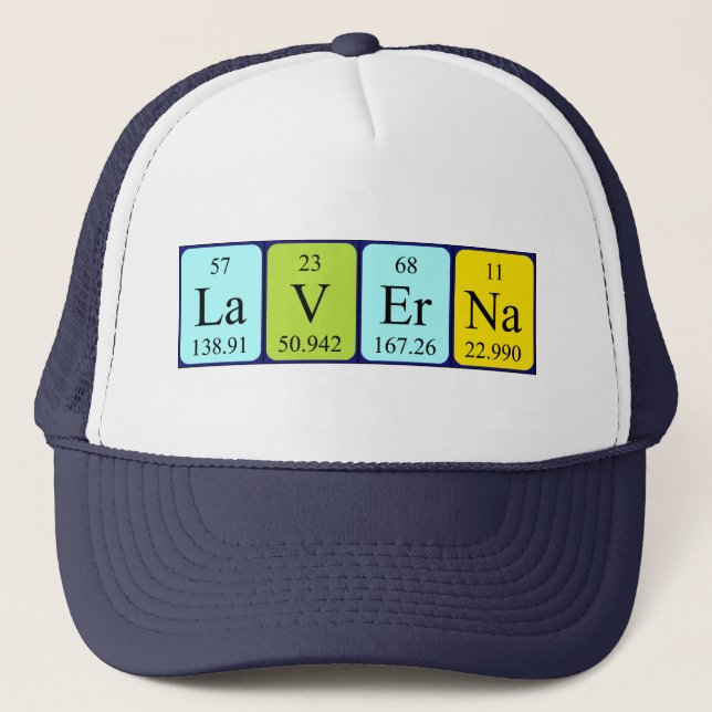 Gorra de nombre de tabla periódica de Laverna (Anverso)