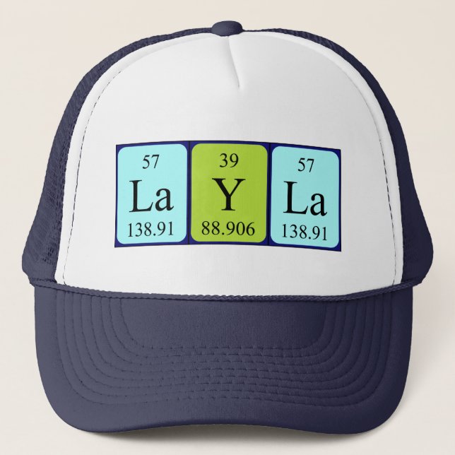 Gorra de nombre de tabla periódica de Layla (Anverso)