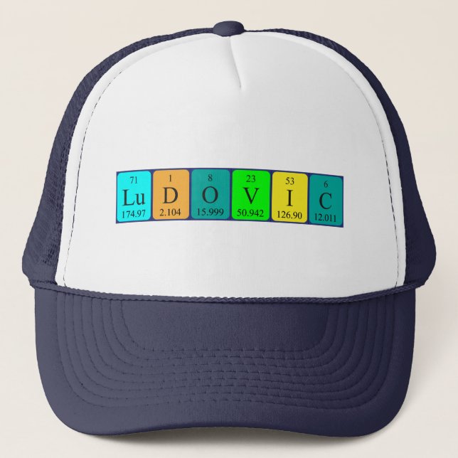 Gorra de nombre de tabla periódica de Ludovic (Anverso)
