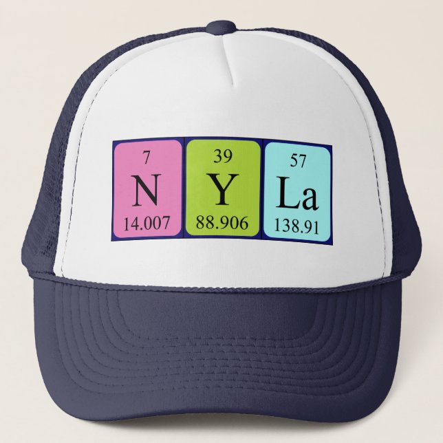 Gorra de nombre de tabla periódica de Nyla (Anverso)