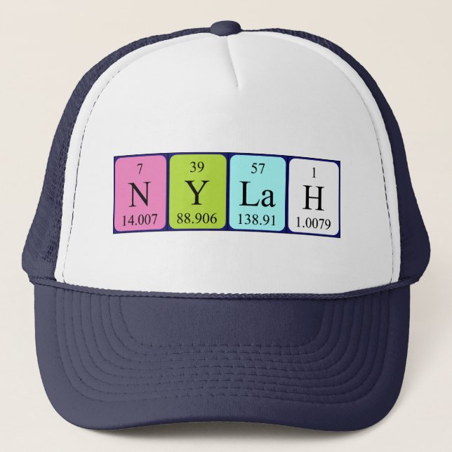 Gorra de nombre de tabla periódica de Nylah (Anverso)