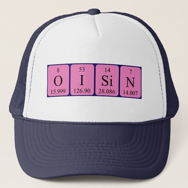 Gorra de nombre de tabla periódica de Oisin (Anverso)