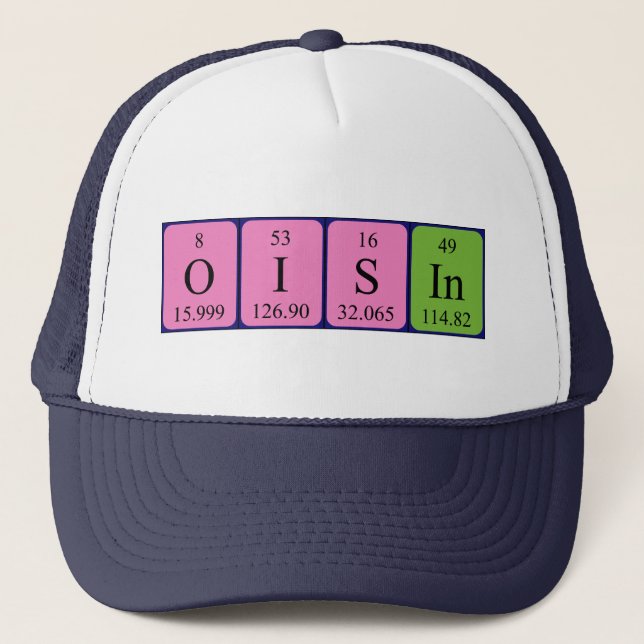 Gorra de nombre de tabla periódica de Oisin (Anverso)
