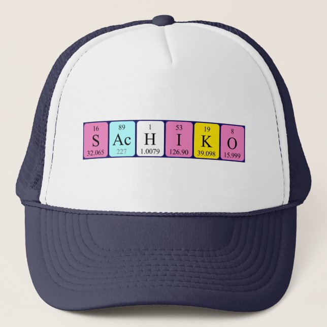 Gorra de nombre de tabla periódica de Sachiko (Anverso)