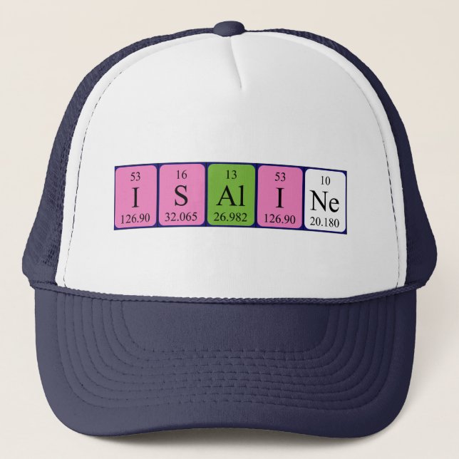 Gorra de nombre de tabla periódica de salina (Anverso)