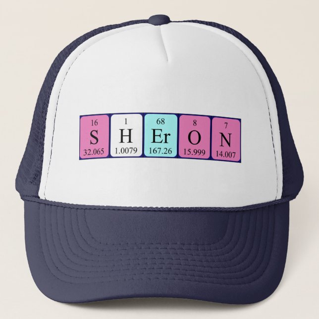 Gorra de nombre de tabla periódica de Sheron (Anverso)