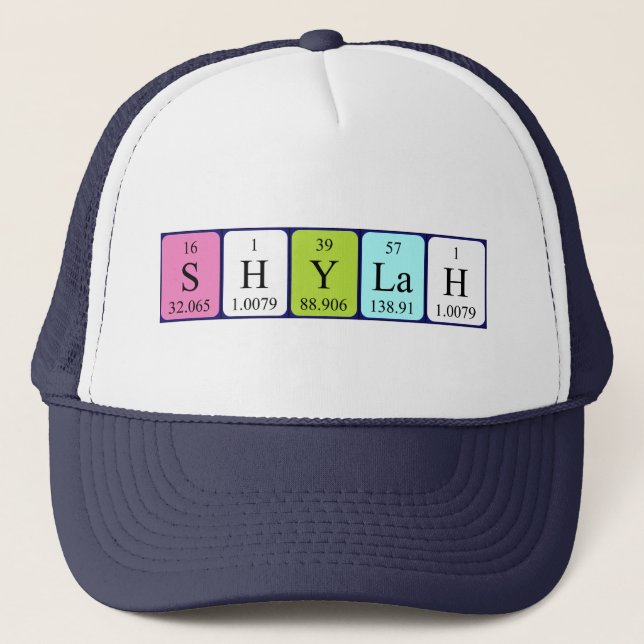 Gorra de nombre de tabla periódica de Shylah (Anverso)
