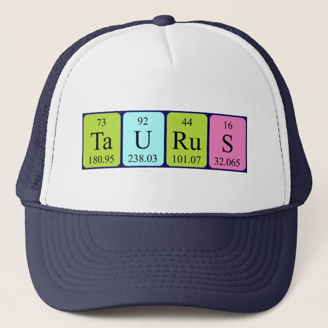 Gorra de nombre de tabla periódica de Taurus (Anverso)