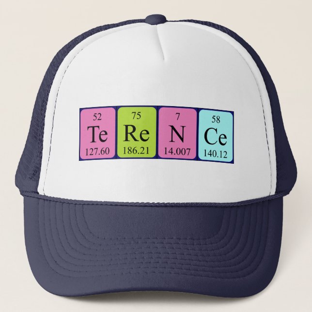 Gorra de nombre de tabla periódica de Terence (Anverso)