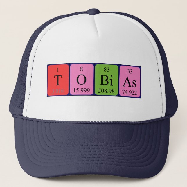 Gorra de nombre de tabla periódica de Tobias (Anverso)