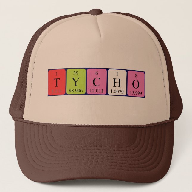 Gorra de nombre de tabla periódica de Tycho (Anverso)