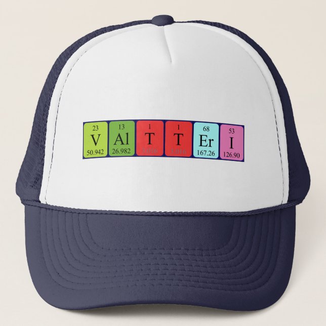 Gorra de nombre de tabla periódica de Valtteri (Anverso)