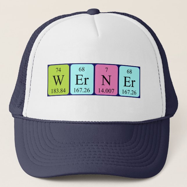 gorra de nombre de tabla periódica de Werner (Anverso)