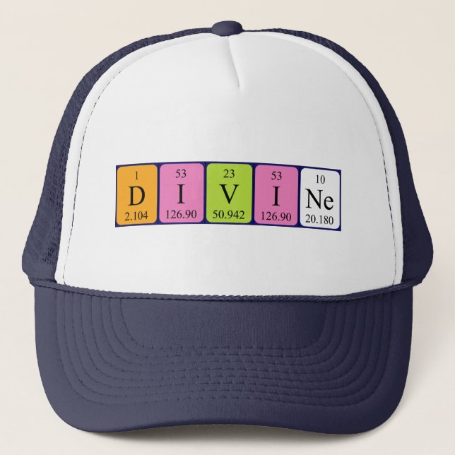 Gorra de nombre de tabla periódica divino (Anverso)