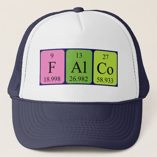 Gorra de nombre de tabla periódica Falco (Anverso)