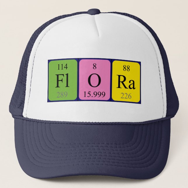 Gorra de nombre de tabla periódica Flora (Anverso)